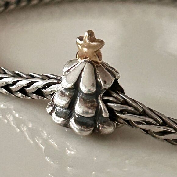 Pandora Moments Christmas Tree Charm Bead w Star Silver 925 Gold 14K Authentic - Picture 5 of 7